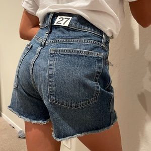 Old Navy Mom High Waisted Shorts Dark Wash